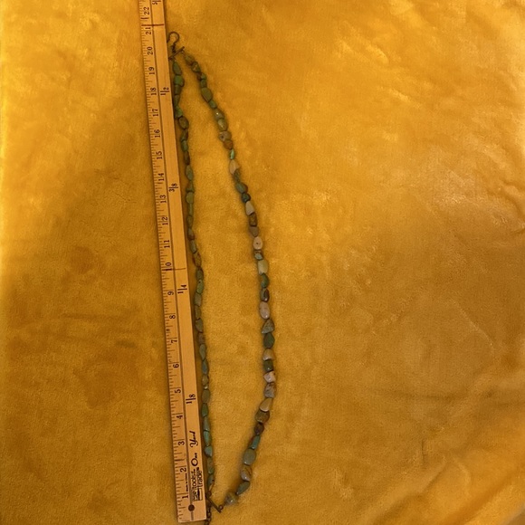 Double Genuine Turquoise Necklace 2 Cross Pendants Cowgirl Western Vintage - Picture 12 of 13